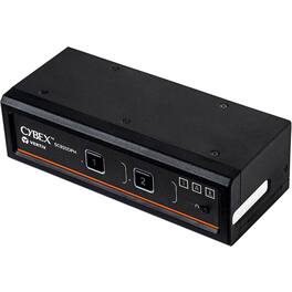 Avocent Corporation - Cybex SC900 Secure Desktop KVM Switch, Dual Head Monitor, 2 Port, Common Access Card, NIAP Version 4.0, TAA Compliant (S - Black