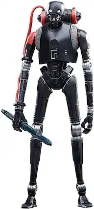 Front. Hasbro - Star Wars Black Series Gaming Greats 6 Inch Action Figure | KX Security Droid - Black.