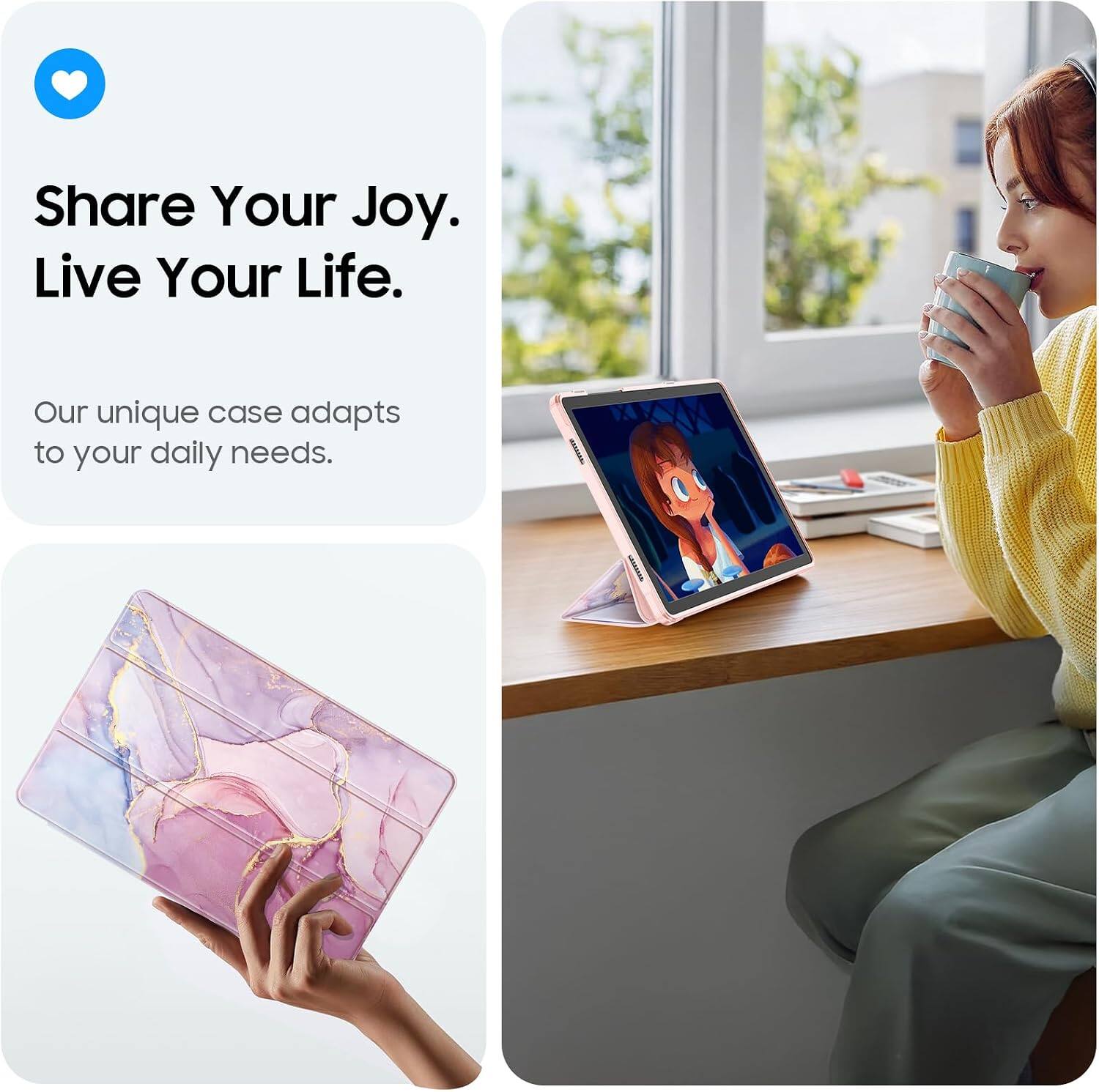 Share Your Joy. Live Your Life.

Our unique case adapts to your daily needs.