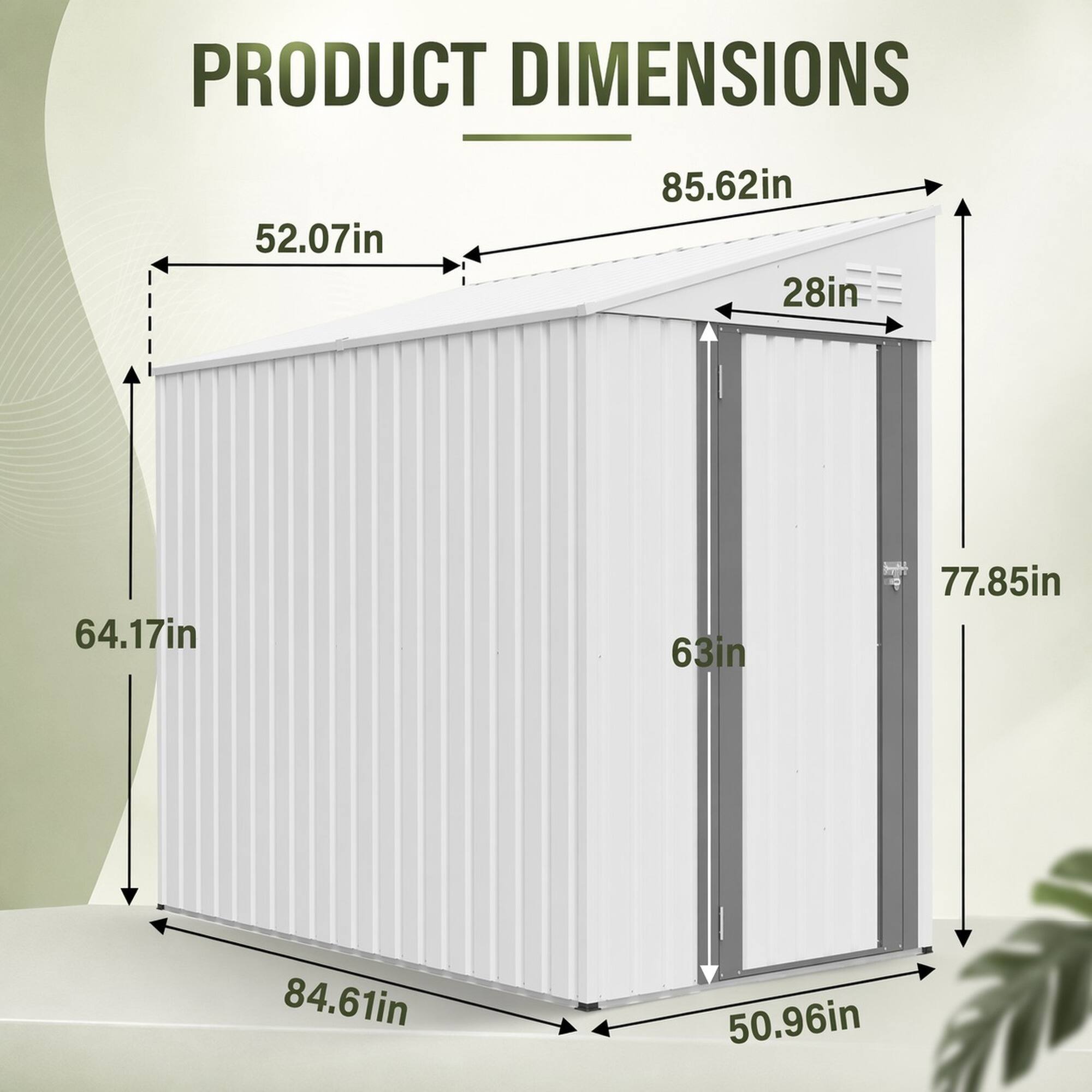 PRODUCT DIMENSIONS
52.07in
85.62in
28in
64.17in
63in
77.85in
84.61in
50.96in