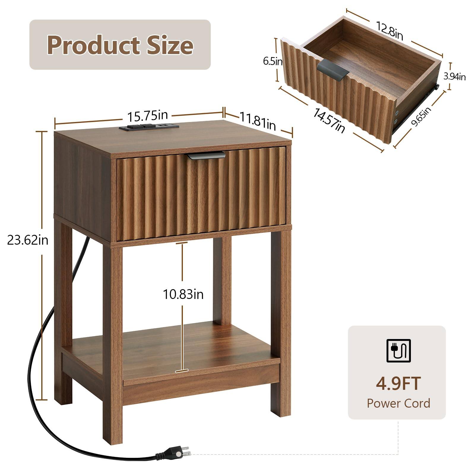 Product Size

- 15.75in
- 11.81in
- 14.57in
- 6.5in
- 12.8in
- 3.94in
- 9.65in
- 23.62in
- 10.83in

Power Cord: 4.9FT