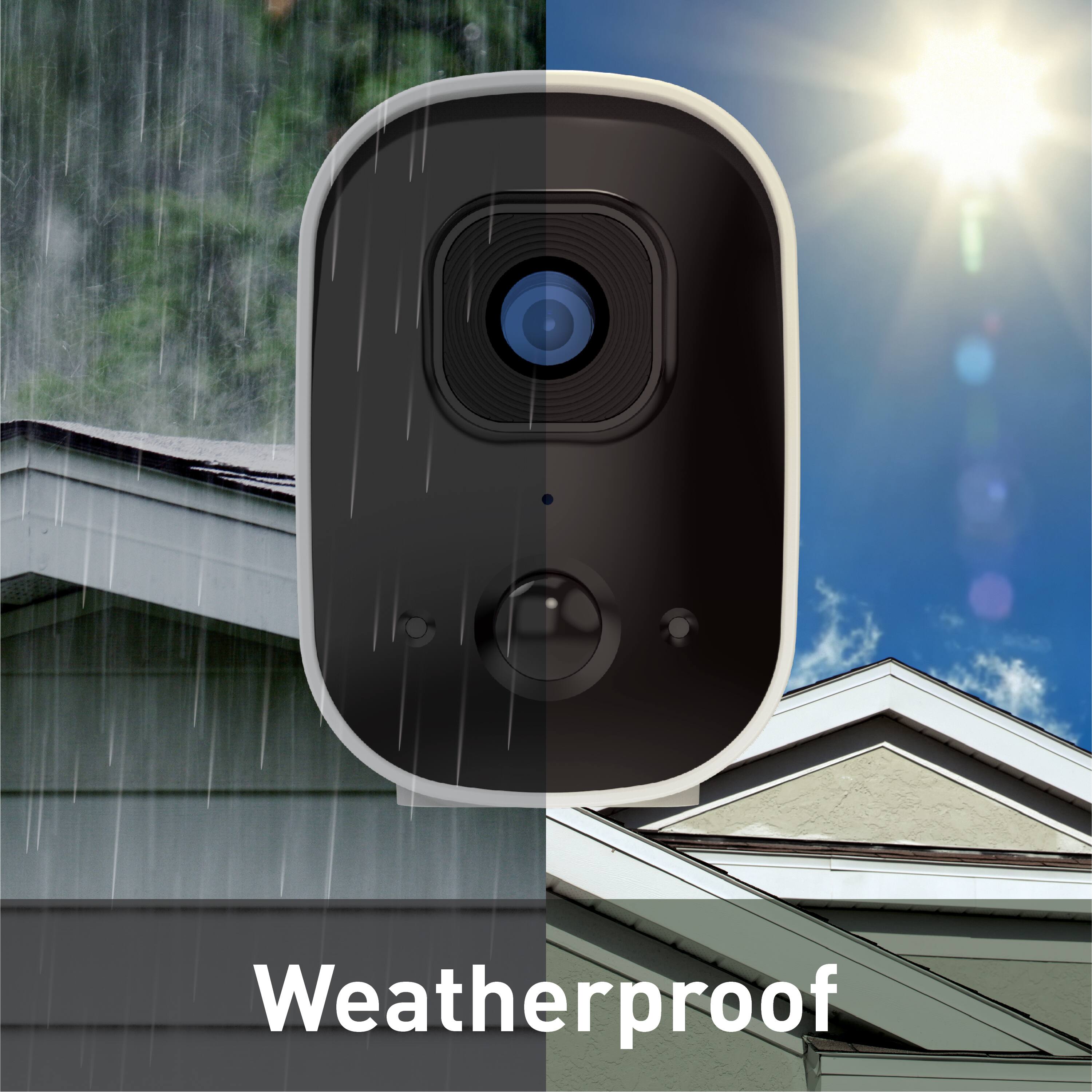 Alt View 4. Swann - Swann EVO 2K WiFi Security Camera, Weatherproof Outdoor, Color Night Vision, Motion Detect, Two-Way Audio, 32GB MicroSD - White.