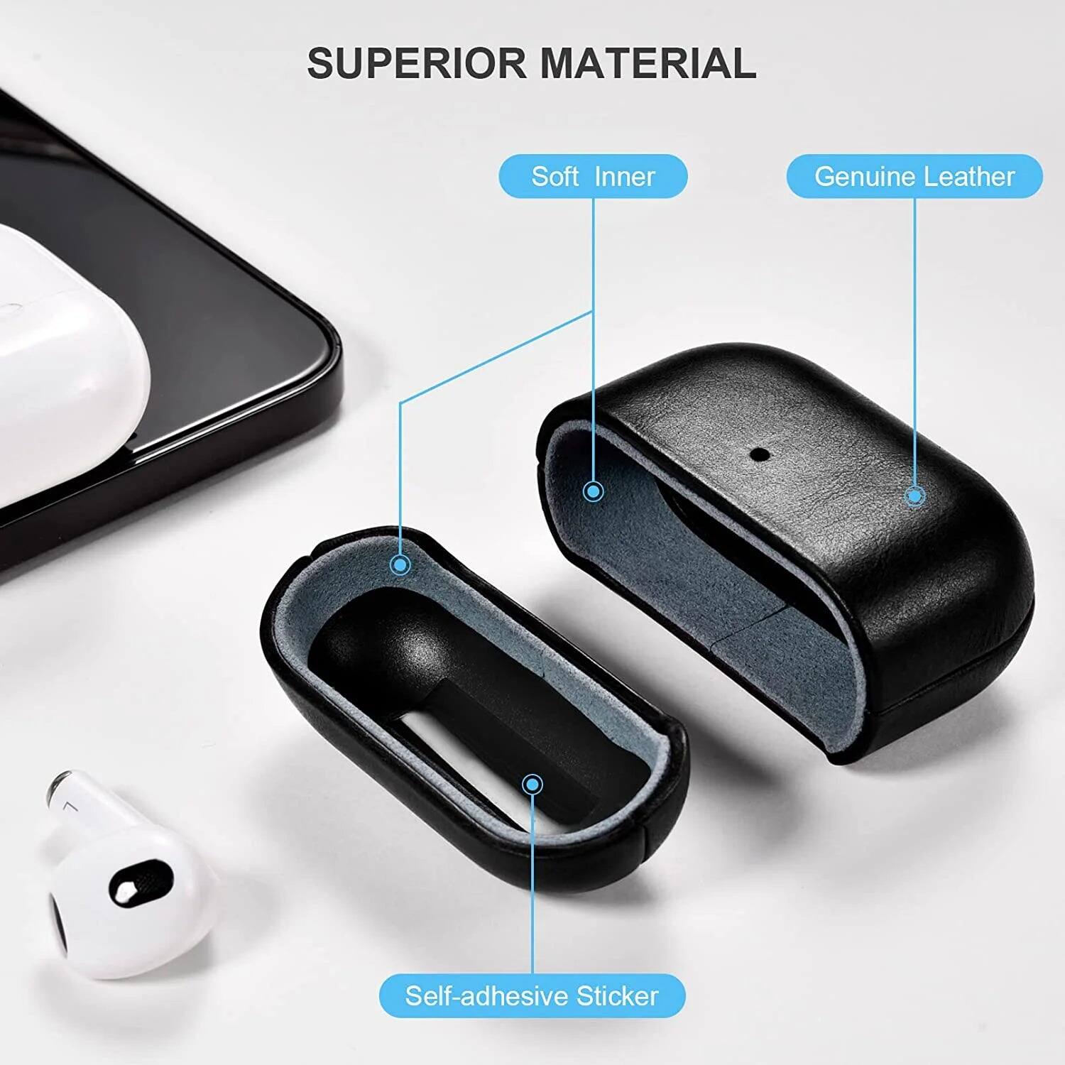 SUPERIOR MATERIAL

- Soft Inner
- Genuine Leather
- Self-adhesive Sticker