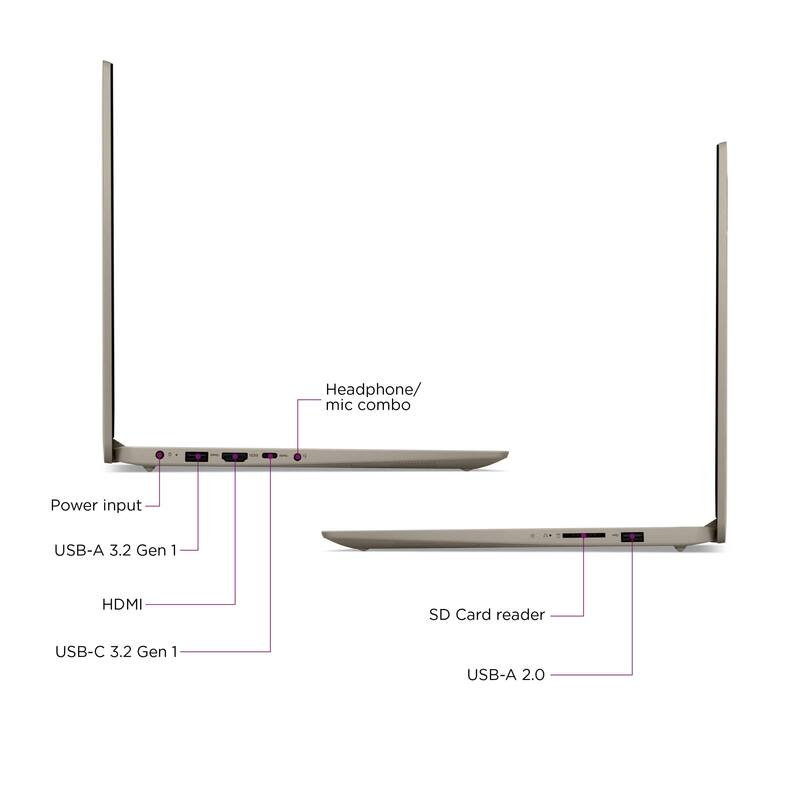 Headphone/ mic combo  
Power input  
USB-A 3.2 Gen 1  
HDMI  
SD Card reader  
USB-C 3.2 Gen 1  
USB-A 2.0