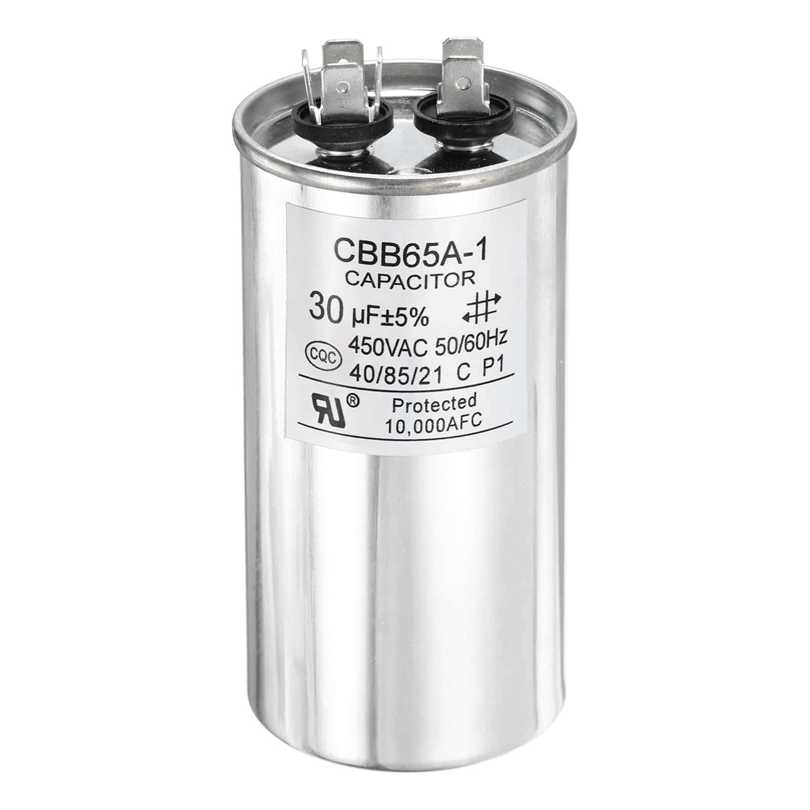 Unique Bargains - 1pc CBB65 Capacitor 30uF 450V Run Round for AC Motor Start HVAC Compressor Generator Air Condenser - Silver price history on PriceWatchPro
