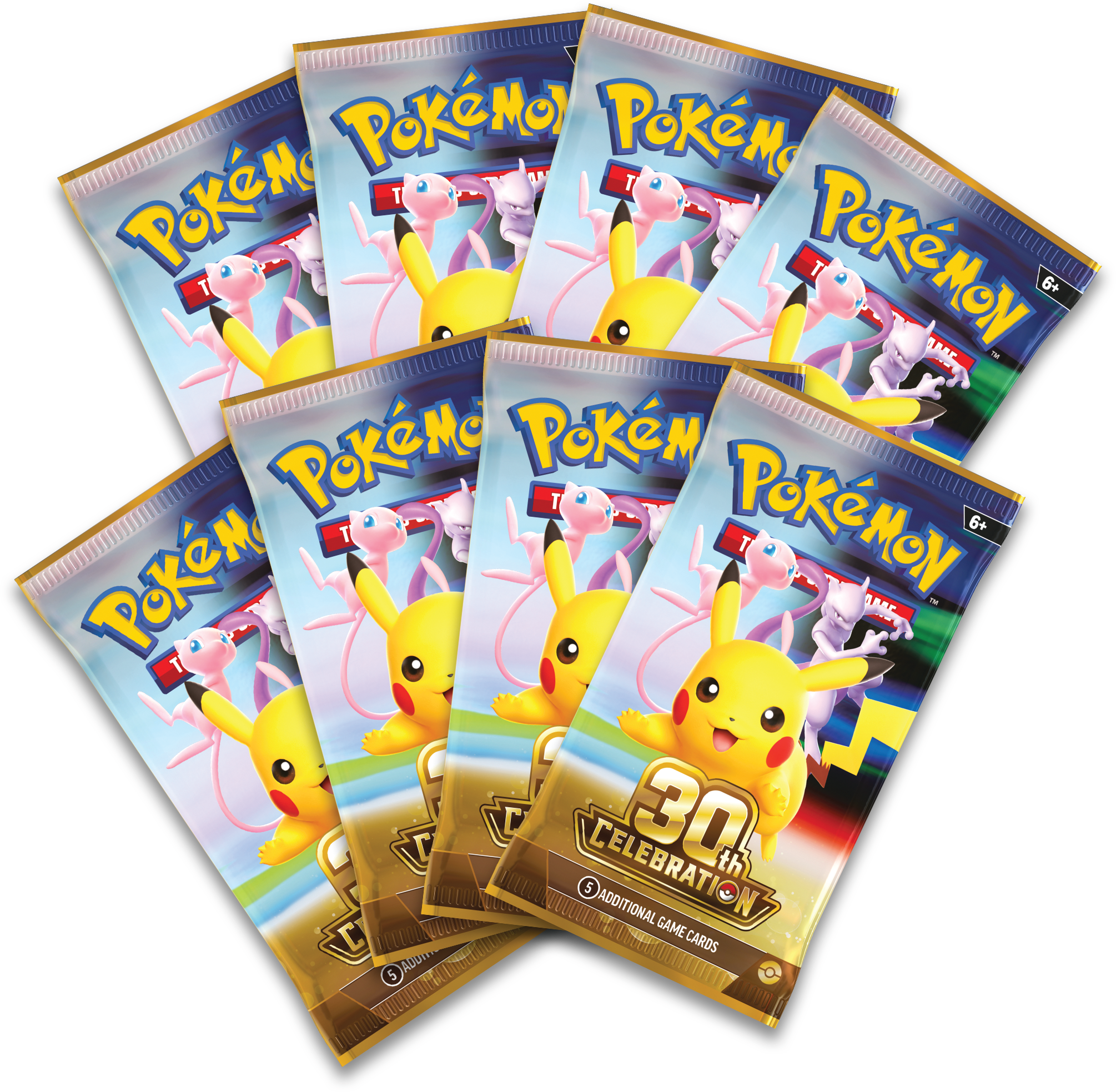 Pokémon T PokéMoN T RE - 6+ PokéMoN T MON - 6+ ME T C 30th CELEBRATION 5 ADDITIONAL N GAME CARDS
