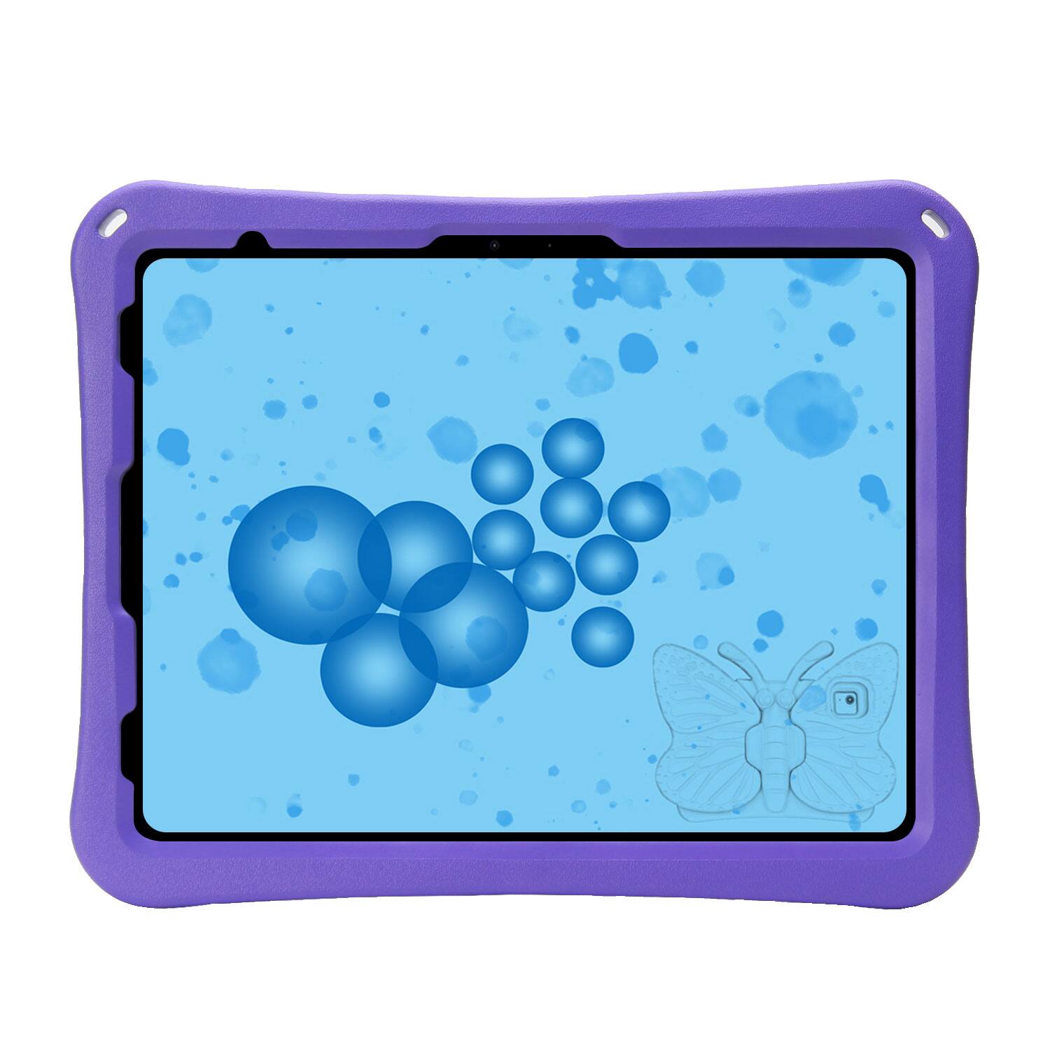 Alt View 1. Dteck - Kids Butterfly Case for Apple iPad Air (M4) 13" 2026-24 & iPad Pro 13/12.9",Rugged 3D Cartoon EVA Shockproof Stand Cover - Purple.