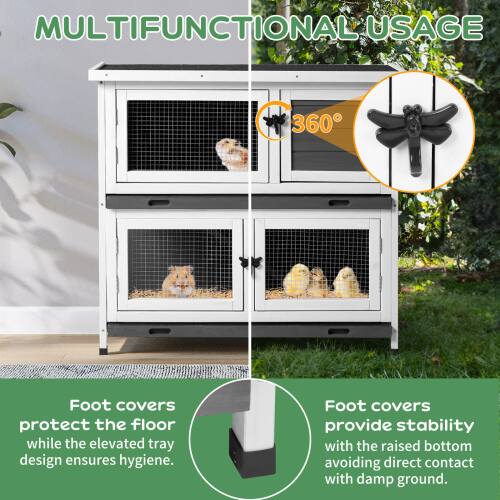 MULTIFUNCTIONAL USAGE

Foot covers protect the floor while the elevated tray design ensures hygiene.

Foot covers provide stability with the raised bottom avoiding direct contact with damp ground.
