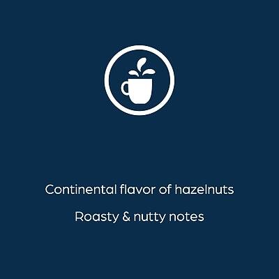 Continental flavor of hazelnuts  
Roasty & nutty notes