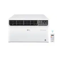 LG - 250 sq. ft. 6,000 BTU Dual Inverter Smart Window Air Conditioner - White - Front_Zoom