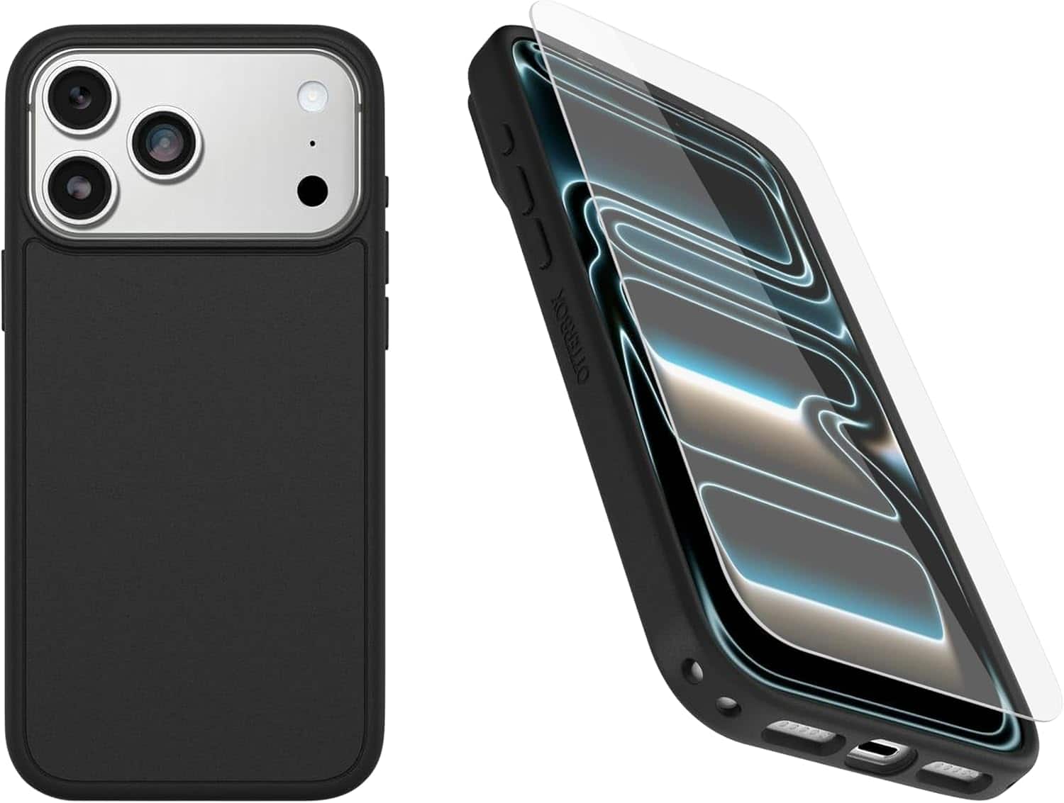 OtterBox - iPhone 17 Pro Max (Only) Bundle: Symmetry Series+ Case & Screen Protector - Snaps to MagSafe - Ultra-Sleek - Black