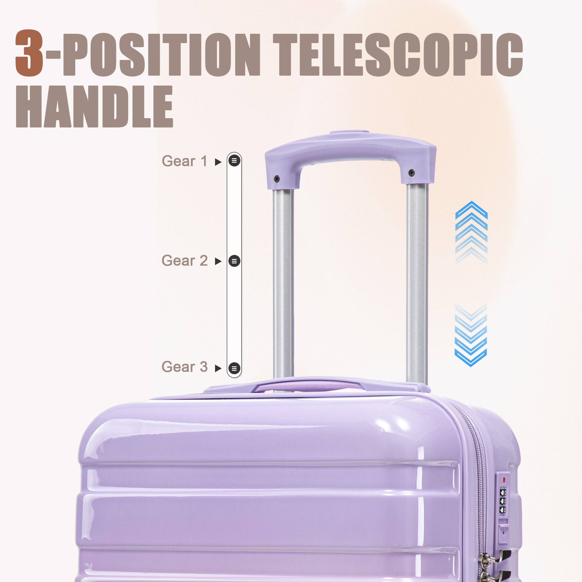 3-POSITION TELESCOPIC HANDLE

Gear 1
Gear 2
Gear 3