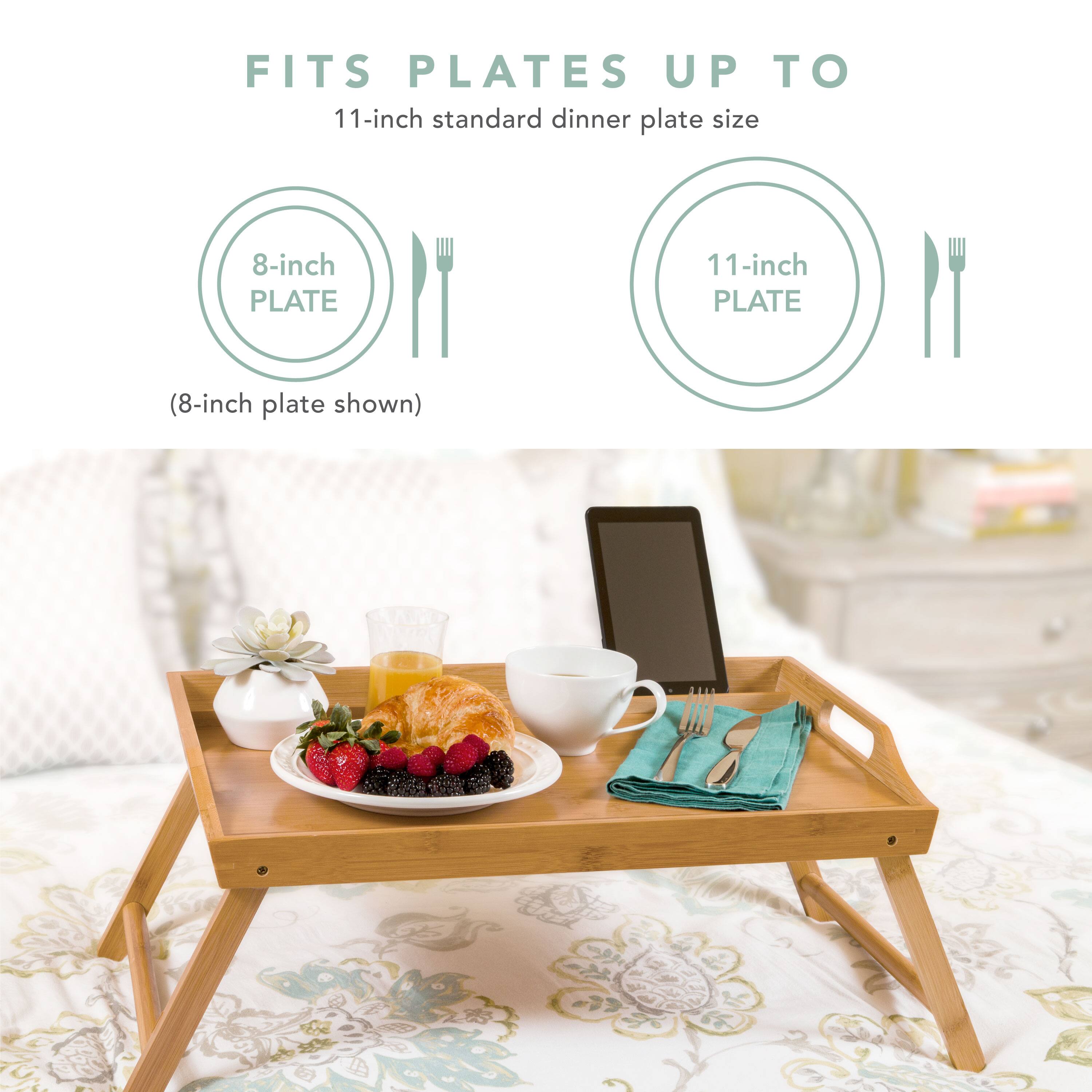Fits plates up to 11-inch standard dinner plate size. 8-inch plate shown.