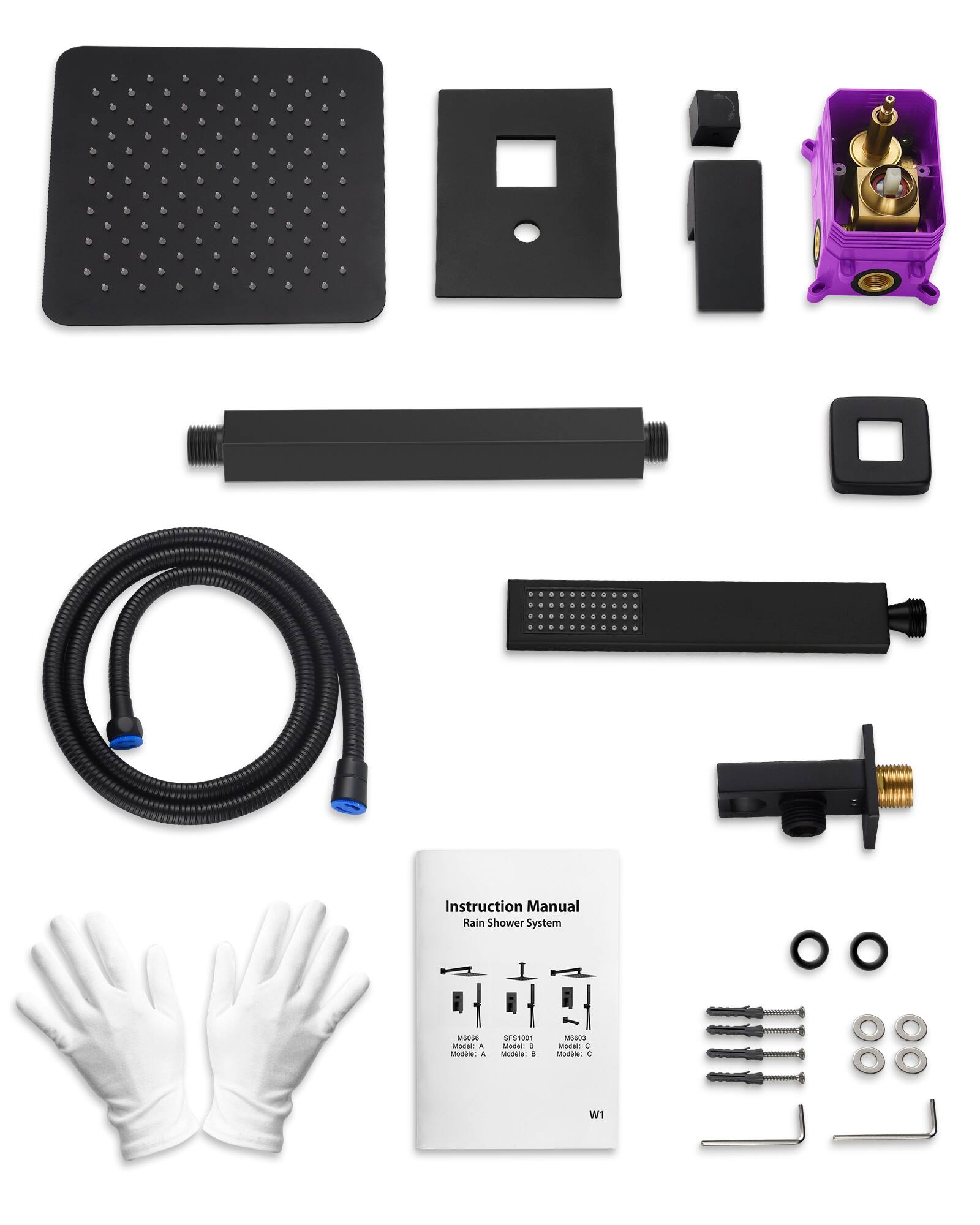 A i O + - + - + - - - - - - - + + + -  - - + - Instruction Manual Rain Shower System Ms -odal a n . 451001 Modtal + naia + usses Modal C Motala - W1