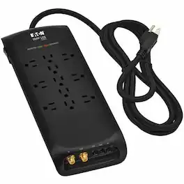 Tripp Lite - series Protect It! TLP118DBTELTV 11-Outlets Surge Suppressor/Protector - Household Electronic, Computer - Black