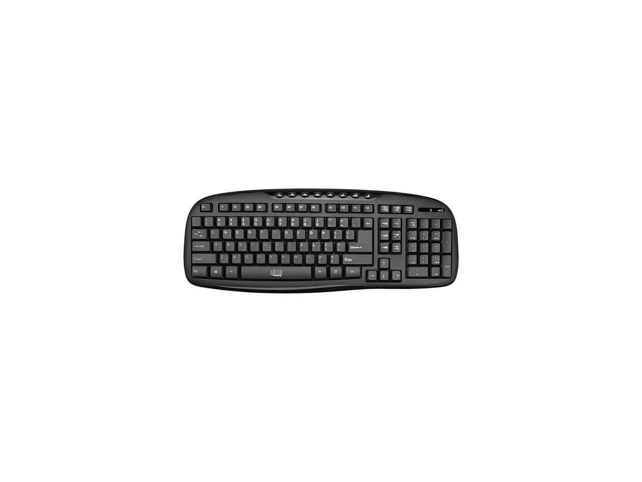 Alt View 2. Adesso - Adesso WKB1330CB 2.4 GHz Frequency 30 ft. Range Wireless Desktop Keyboard and Mouse Combo - Black - Black.
