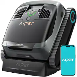 Aiper - Scuba X1 Pro: Adaptive Robotic Pool Cleaner, Max Coverage Ultra-Fine Filtration, Works with HydroComm Pure, 6,600 GPH - Gray