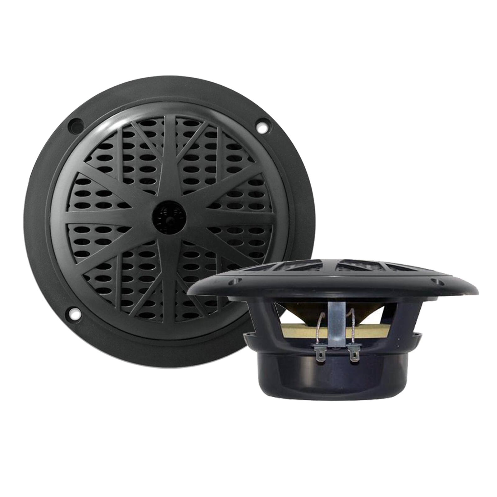 Alt View 2. Pyle - Pyle Marine Bluetooth Stereo Receiver w/Cover, 4x 6.5'' 120 Watt Max Power Dual Cone Boat Audio Black Speakers.