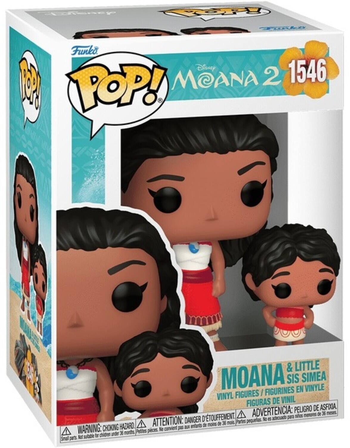 T0 TARk Funko Disney 1546  M MOANA 2 POP!  & LITTLE MOANA SIS EN SIMEA VINYLE FIGURES I FIGURINES VINYL FIGURAS DE PELIGRO DE ASFIXIA. D'TOUFFEMENT, ADVERTENCIA: nitos menores de 36 meses. DANGER No es adecuado para ATTENTION: de 36 mois. Partes pequelas. HAZARD entants de moins WARNING: CHOKING convient pas aX Petites pieces. Ne tr chiden under 3E months. Smal parts Nf subble