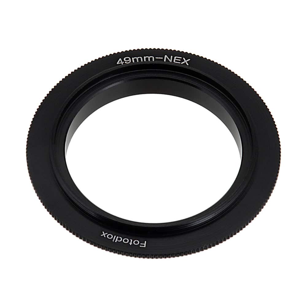 Fotodiox - 49mm Macro Reverse Ring for Sony E-Mount Cameras - Reverse Filter Thread to Camera Mount Adapter