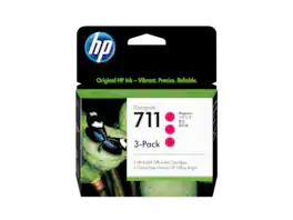 HP - 711 3-pack 29-ml Magenta DesignJet Ink Cartridges, CZ135A