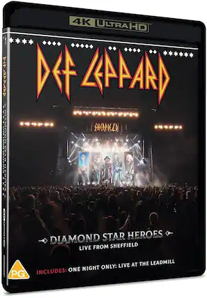 Front. Def Leppard - Diamond Star Heroes: Live From Sheffield - 4K Blu-Ray.
