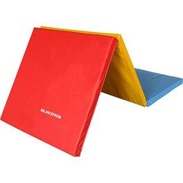 BalanceFrom Fitness - GoGym 6x2ft Folding 3 Panel Exercise Mat w/Handles, Multi - Multi-Color