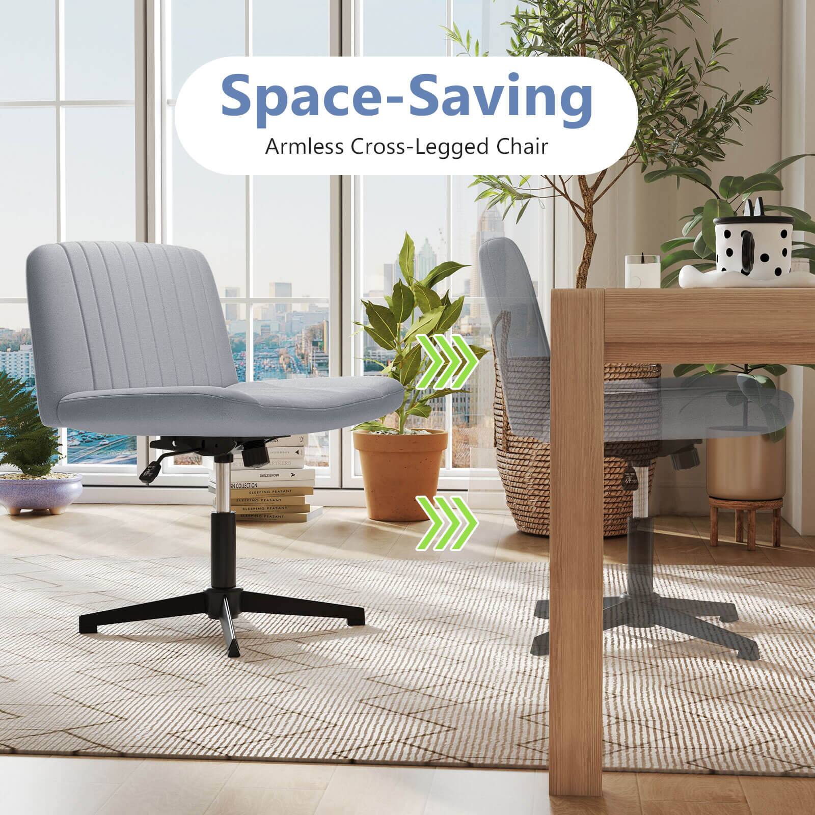 Space-Saving  
Armless Cross-Legged Chair