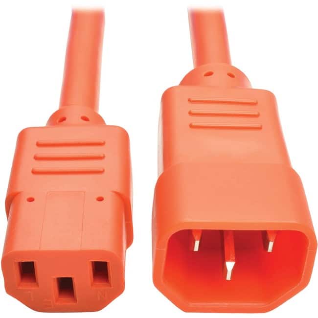 Eaton Tripp Lite Series PDU Power Cord, C13 to C14 - 10A, 250V, 18 AWG, 6 ft. (1.83 m), For Computer, Scanner - Orange