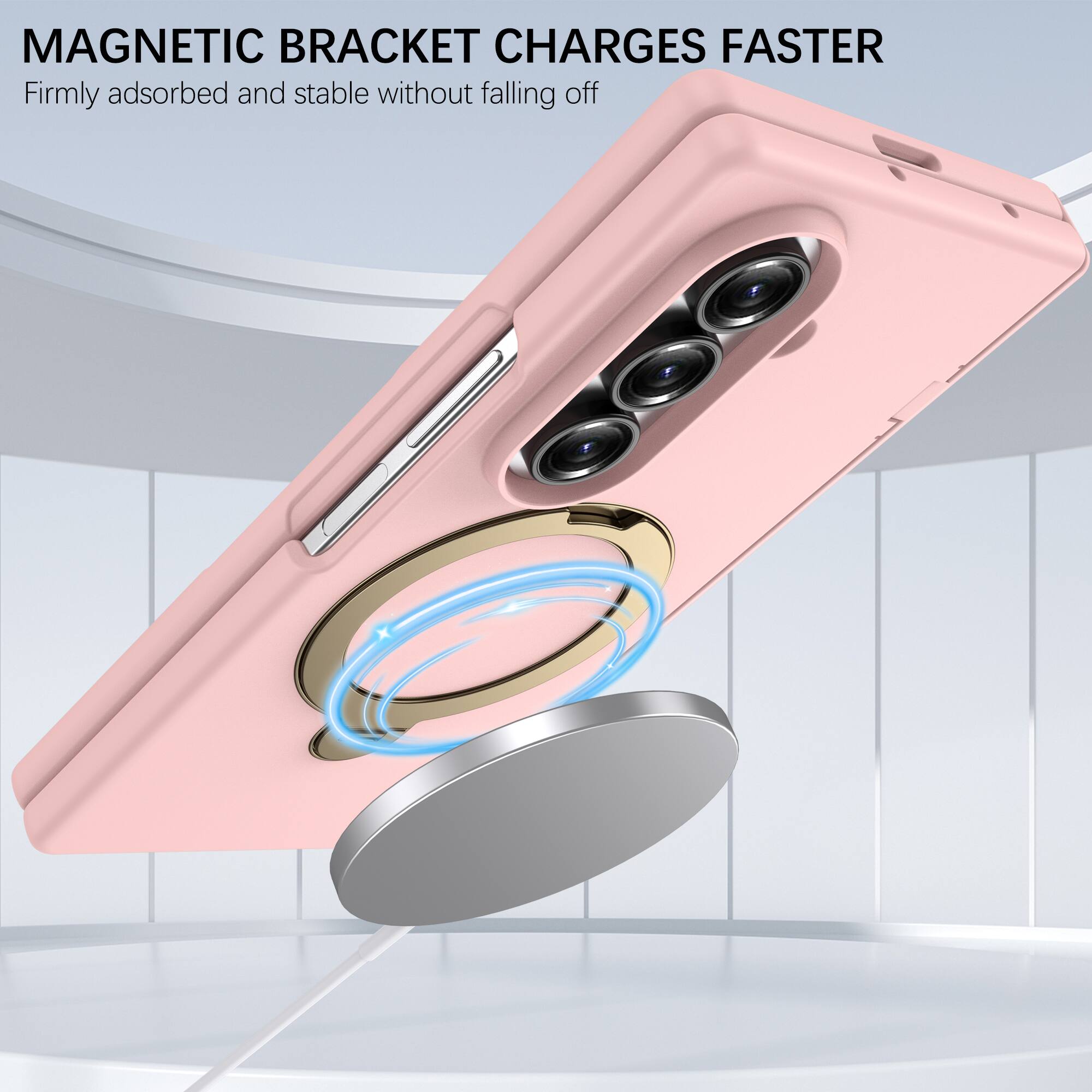 MAGNETIC BRACKET CHARGES FASTER  
Firmly adsorbed and stable without falling off