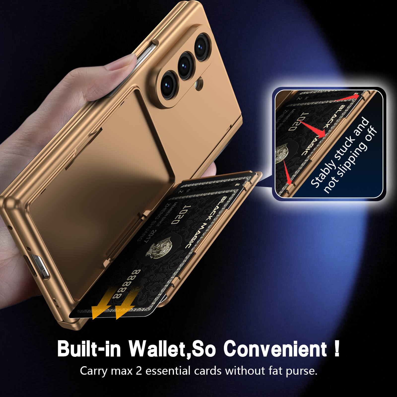 ZHENG-SHUANG ZHENG SICE MHESPRCAA TOSO BLACK 2017 MAGIC unarman! N Z6M 1 SACIeSON TOSO VCK and off AGIC stuck OSEK Stably slipping CHUTG not Built-in Wallet, So Convenient! Carry max 2 essential cards without fat purse.