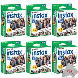 Fujifilm - INSTAX Wide Instant Film (20 Exposures) - 6 Pack - Black