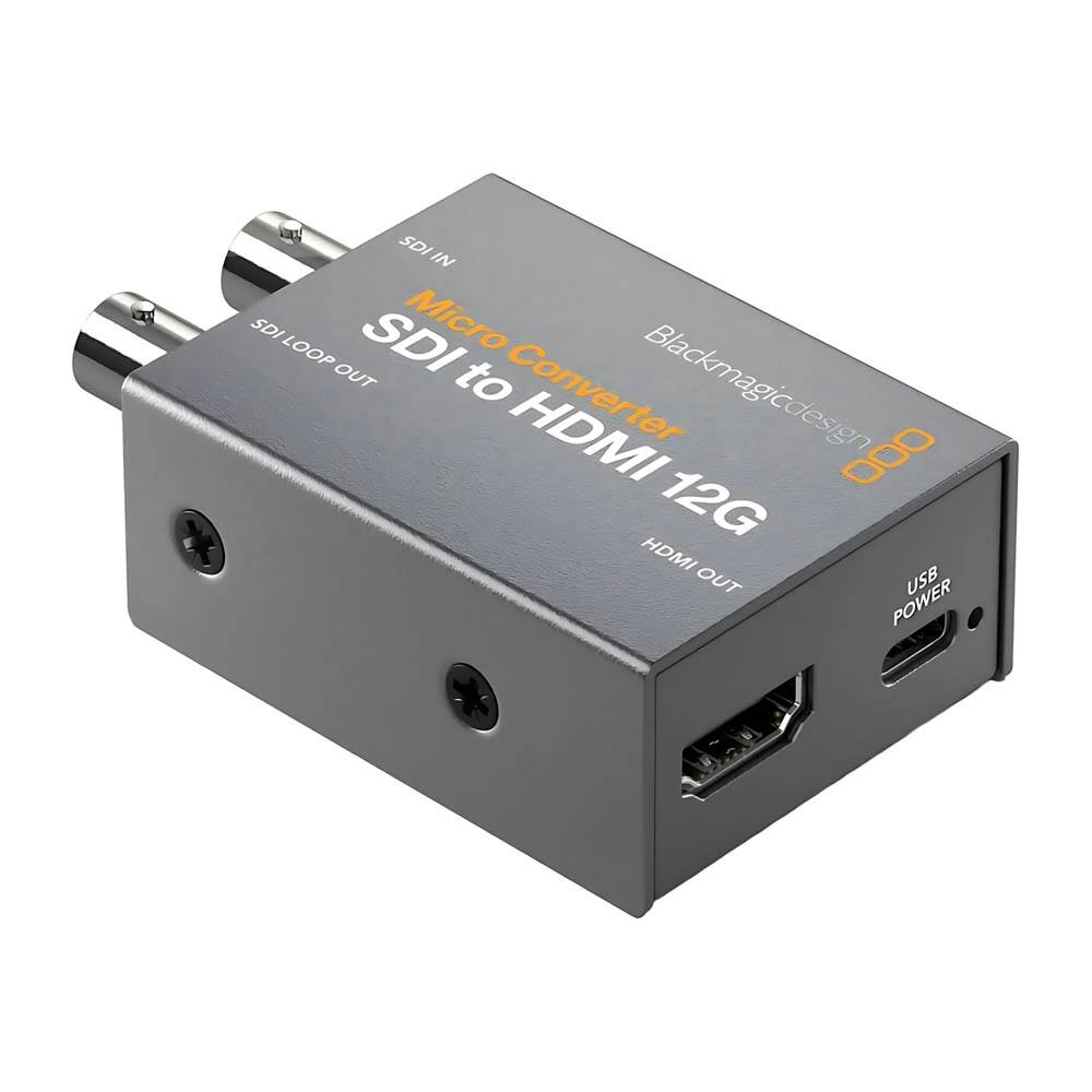 SDI IN  
SDI LOOP OUT  
Micro Converter  
SDI to HDMI 12G  
Blackmagic Design  
HDMI OUT  
USB POWER