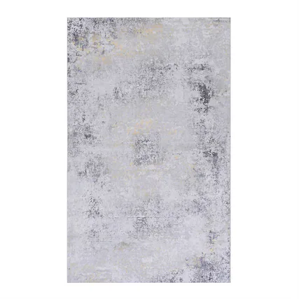 Front. HTUTWOO - Chenille Washable Rug Non Slip Low Pile Doormat - 2' x 3' Machine Washable Area Rug, Kitchen Bedroom Living Room Hallway - Gray.