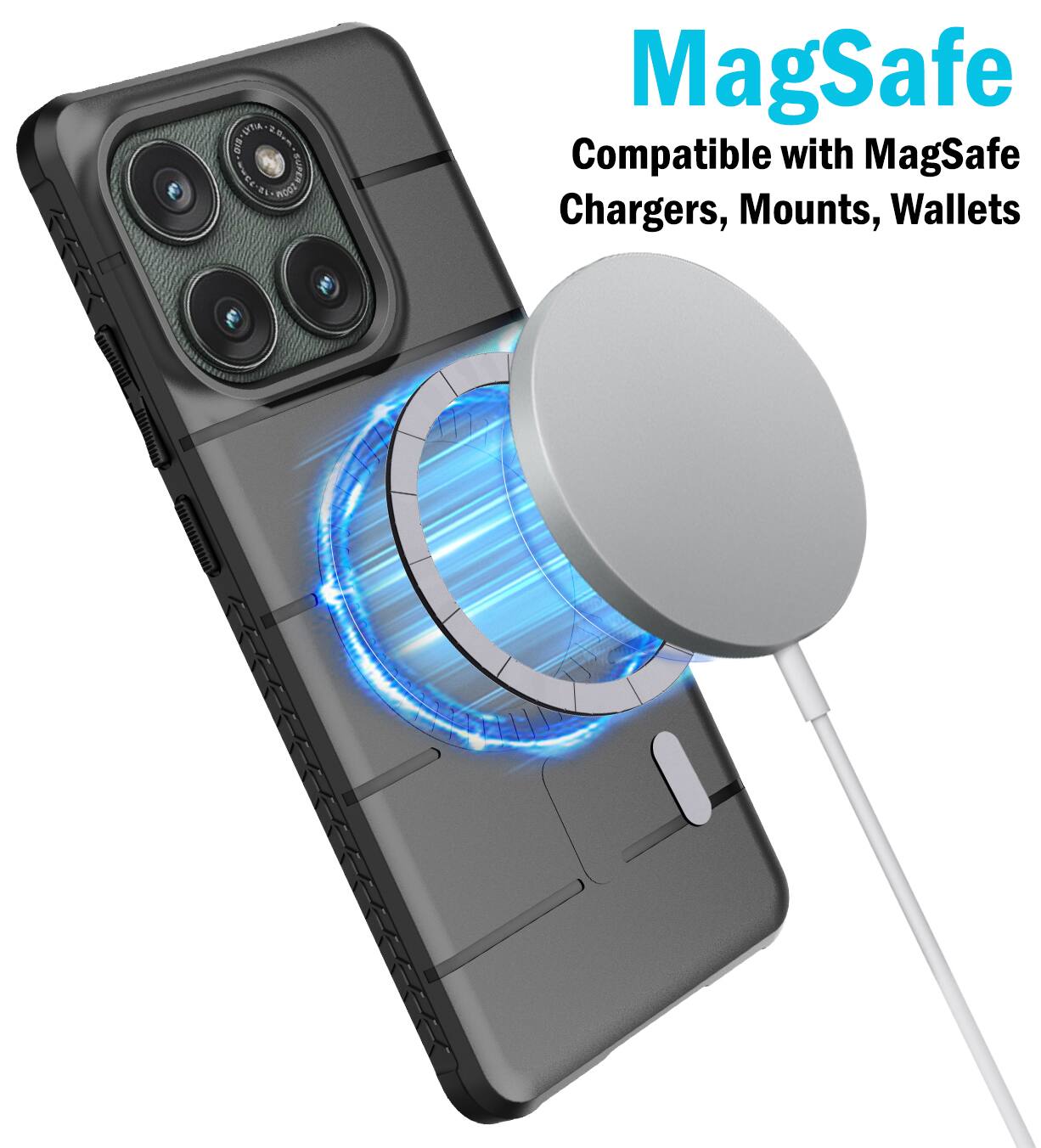 MagSafe  
Compatible with MagSafe Chargers, Mounts, Wallets