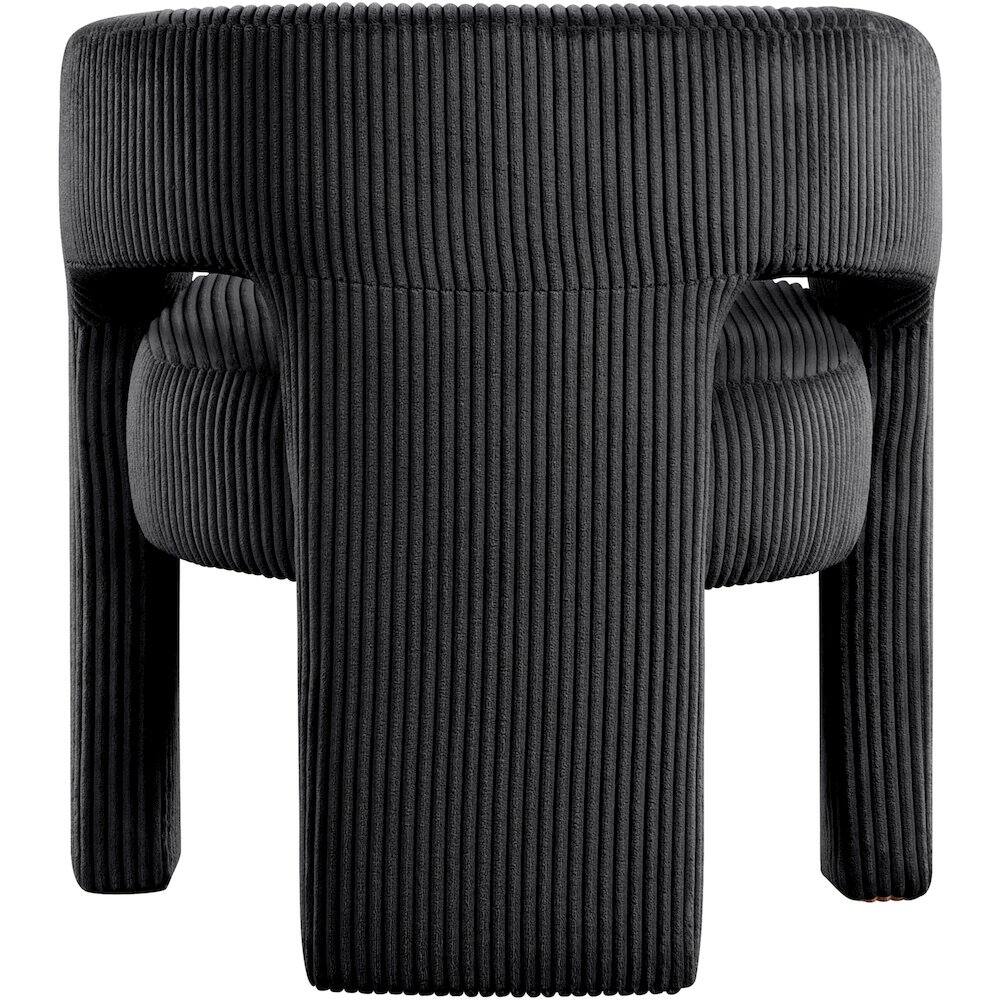 Alt View 4. Meridian Furniture - Riz Black Corduroy Fabric Accent/Dining Chair - Black.