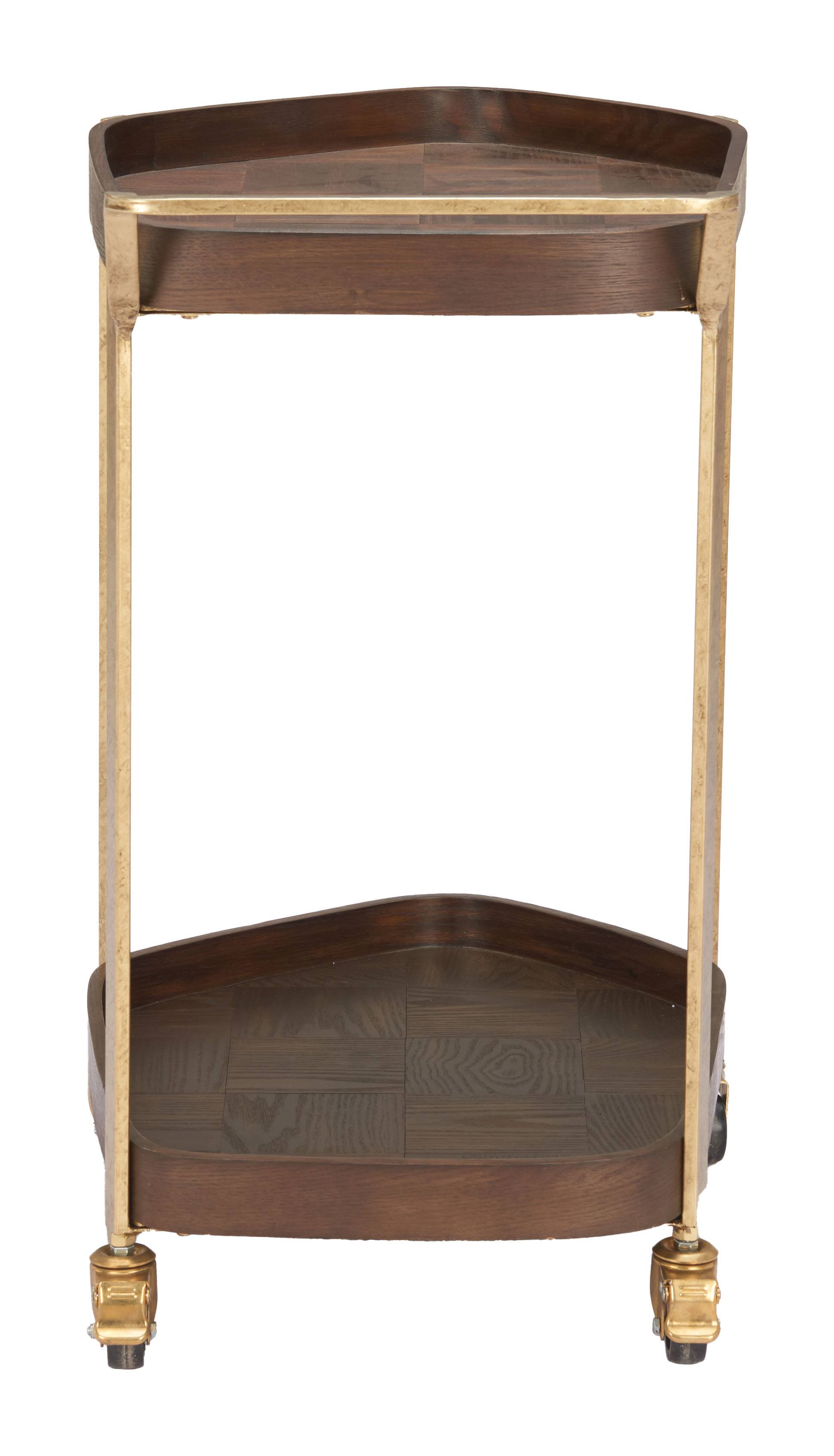 Angle. Hivvago - Stela Bar Cart Walnut - Walnut.