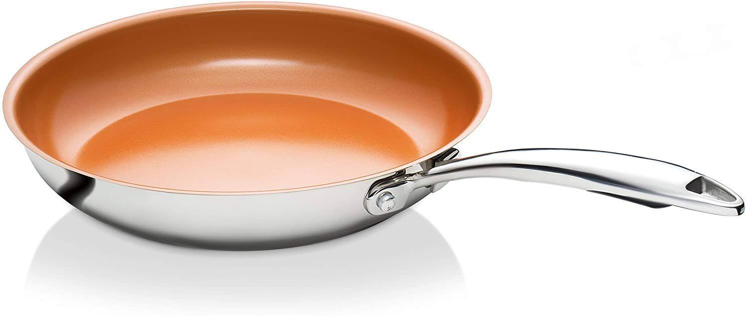 Alt View 2. Gotham Steel - Gotham Steel 10'' and 11'' Stainless Steel 2 Piece Fry Pan Set with Stay Cool Handle - Silver.