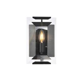 Urban Classic - Monaco 1 light Wall Sconce Glass Crystal - Flat Black (Matte)