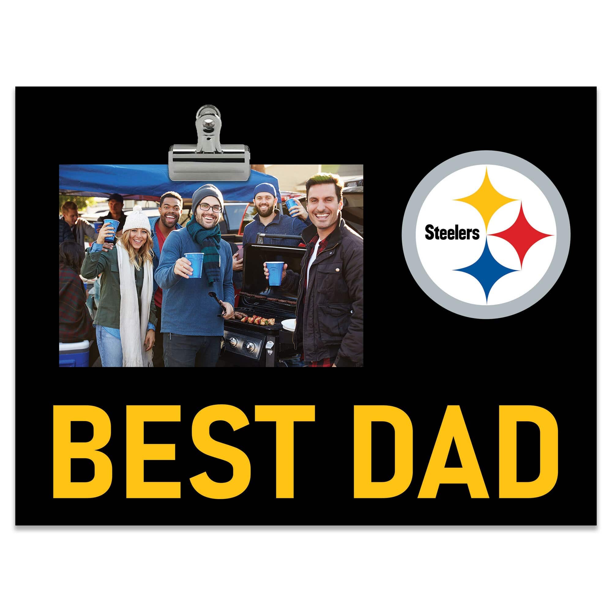 "Fan Creations - Pittsburgh Steelers 8"" x 10.5"" Briteline Best Dad Clip Frame - Multicolor" price history on PriceWatchPro