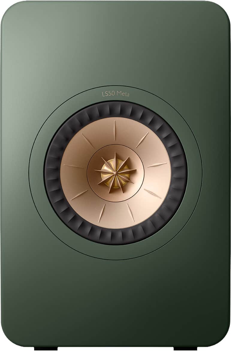 KEF - LS50 Meta Bookshelf Speakers (Pair) - Moss Green - Front_Zoom