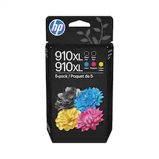hp
that 910XL 00 Block Black Noir Noir 910XL Cyan Magenta Yellow Jaune 5-pack / Paquet de 5