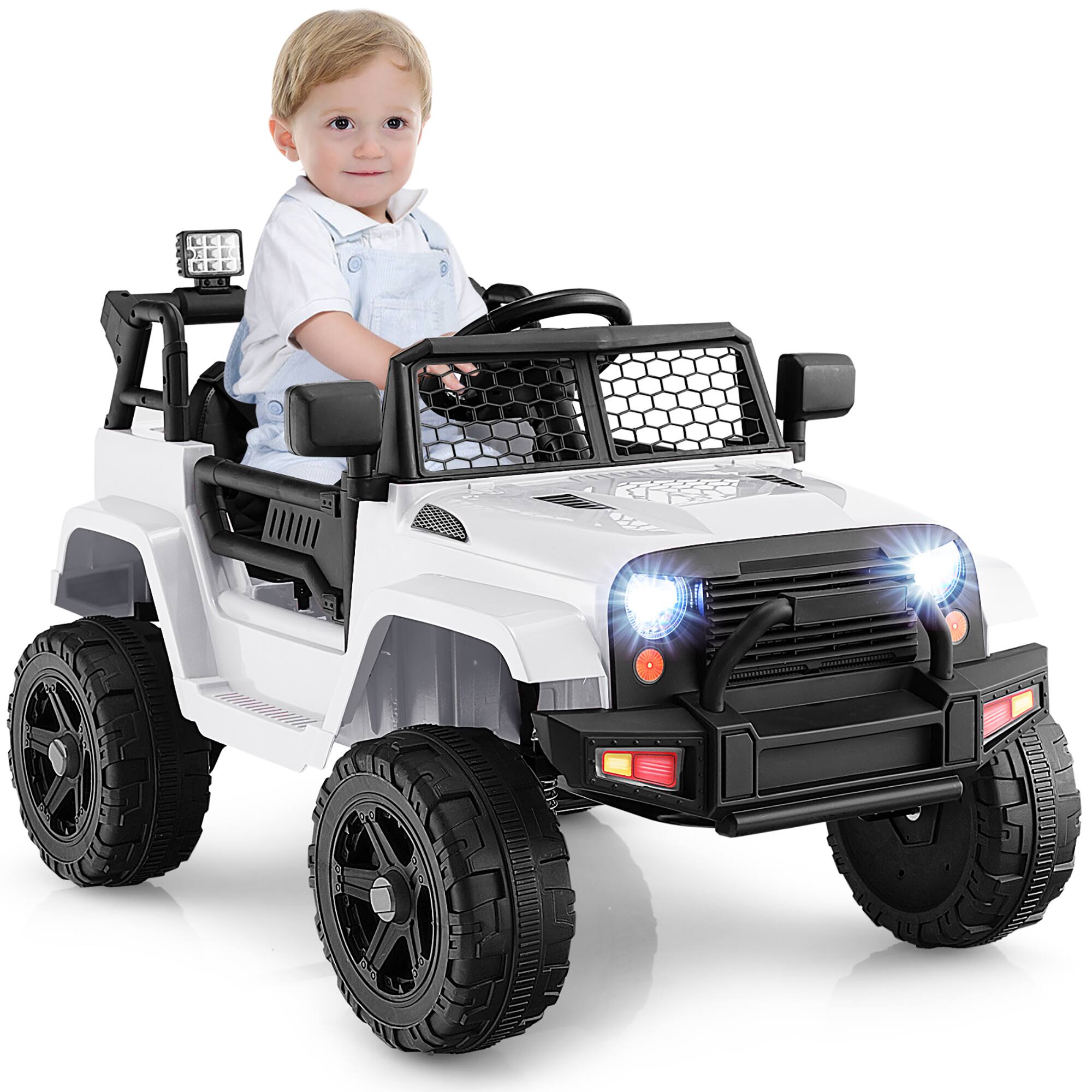 Alt View 8. Gymax - Gymax 12V Kids Ride On Truck Car Electric Vehicle Remote w/ Music & Light White - White.