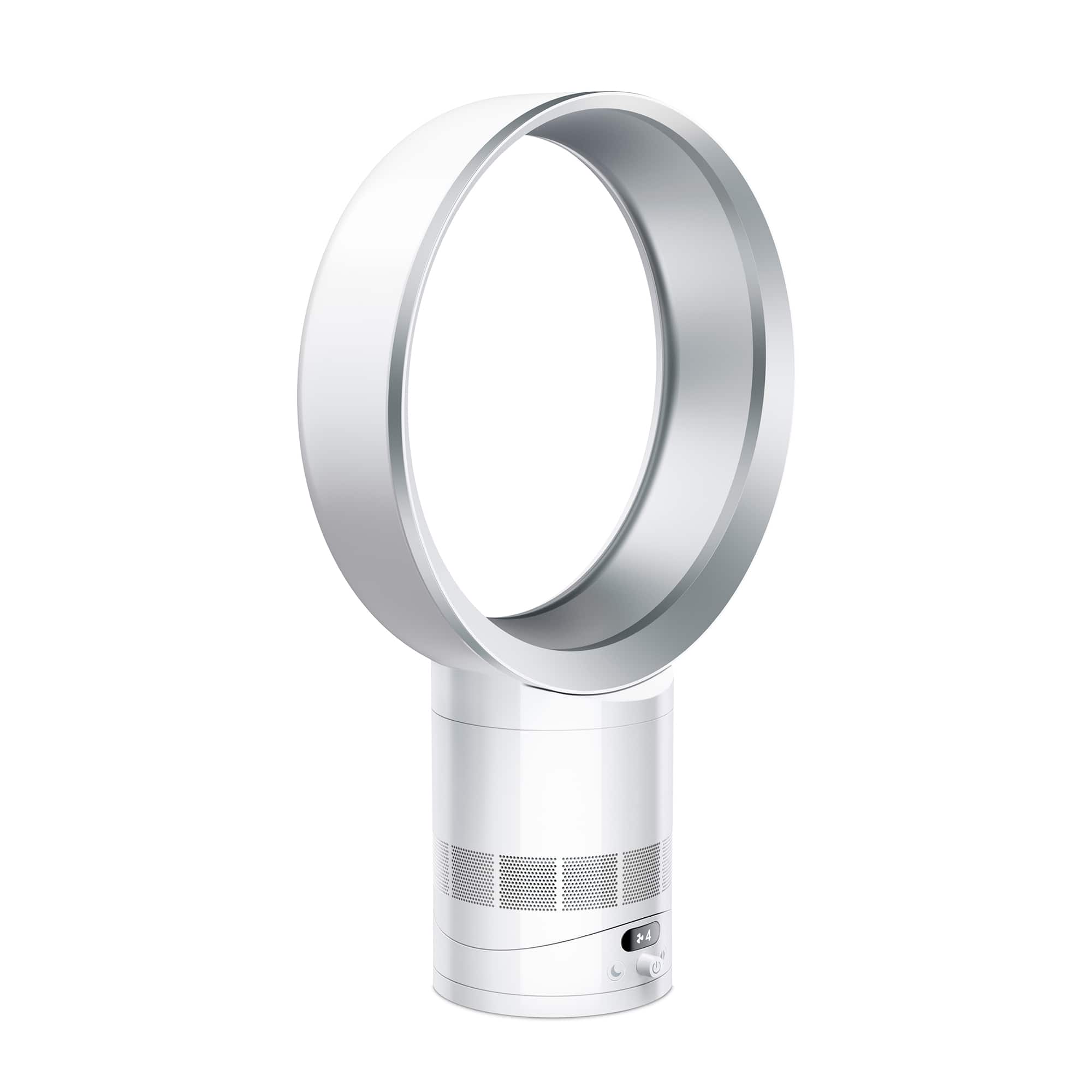 Front. Dyson - Cool CF1 Adjustable Bladeless Desk Fan w/ Air Multiplier Technology - White/Silver.