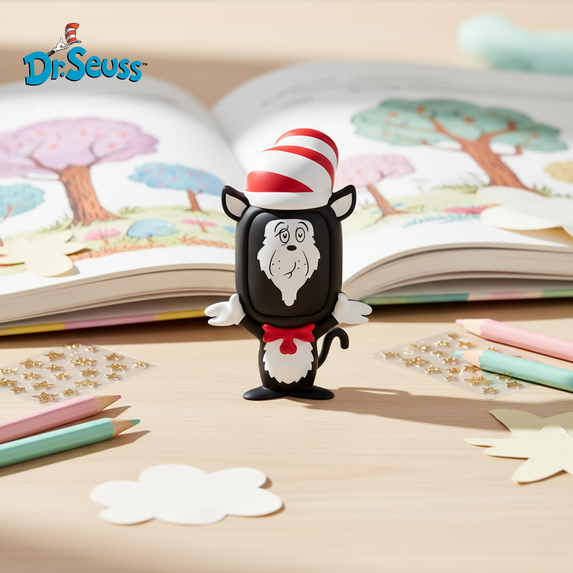 Alt View 2. Culture Fly - Dr. Seuss Flip'Em Fidget Figure | The Cat In The Hat - Black.