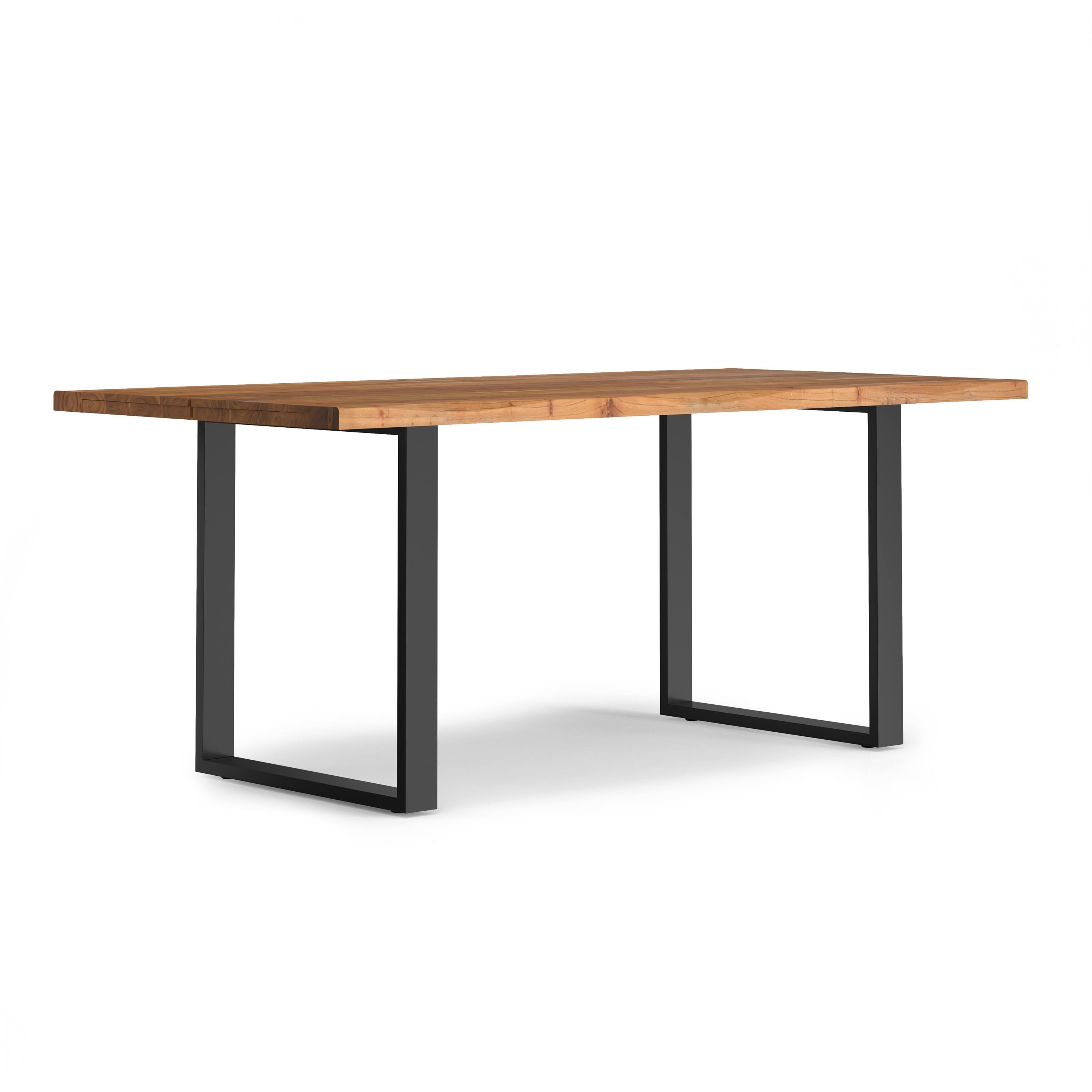 Simpli Home - Fieldcrest 72 inch x 36 inch Rectangle Modern Industrial Dining Table - Natural price history on PriceWatchPro