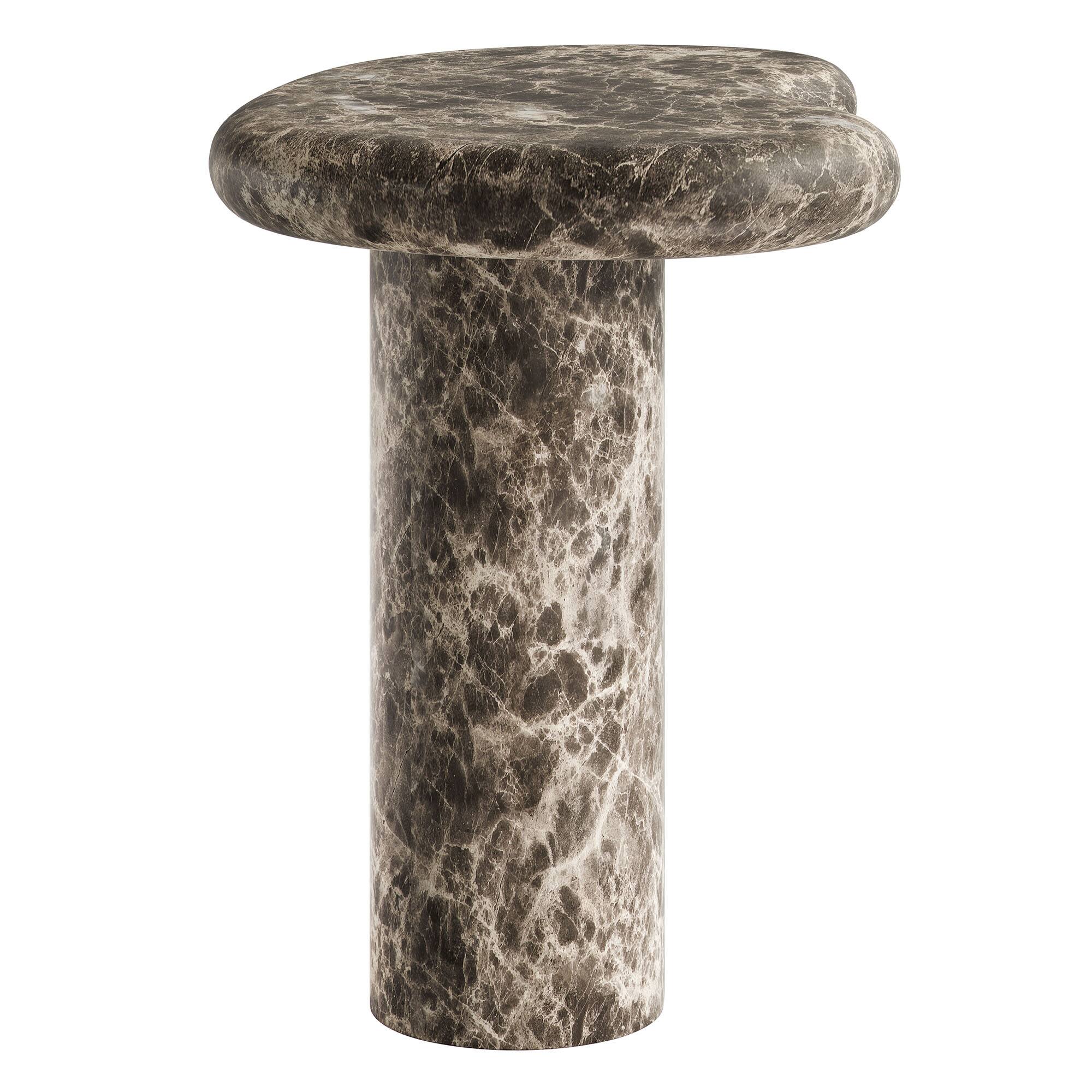 Alt View 4. Modway - Elowen Outdoor Patio Side Table by Modway - Dark Emperador Marble.