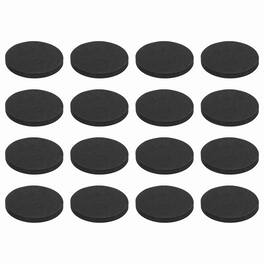 Unique Bargains - 16pcs Single Sided Speaker Isolation Feet Pads, 50x5mm Non Slip Foam Shock Absorption Pad for Amplifier - Black