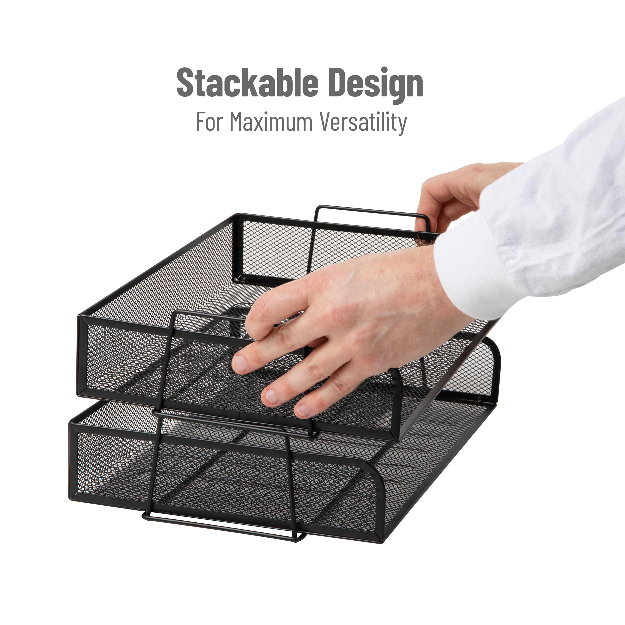 Dapper Styles Stackable Paper Tray Desktop Organizer File Storage ...
