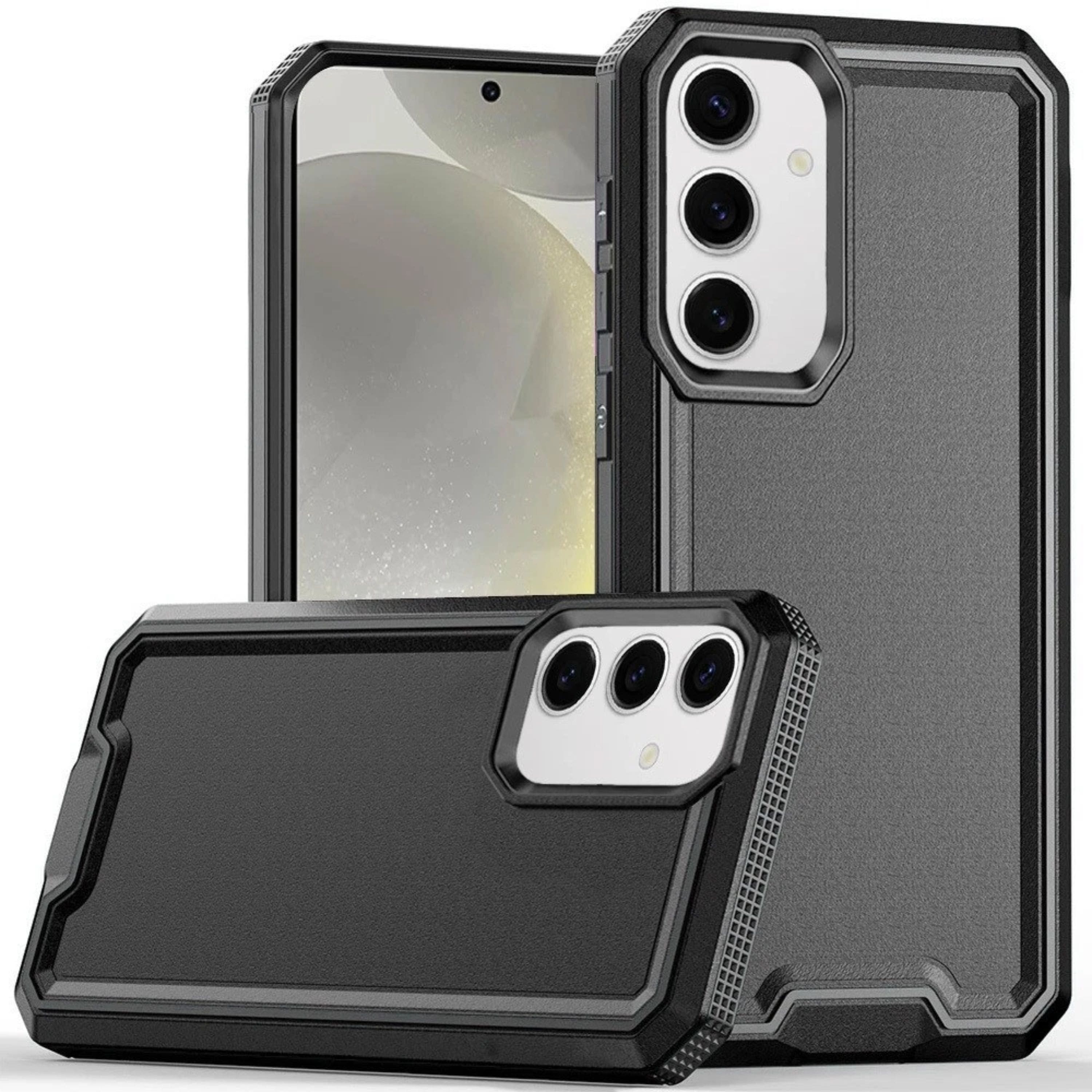 Kitcheniva - Rugged Strong Fused Hybrid Cover Plus Tempered Glass For Samsung S25 Plus/S24 Plus - Black price history on PriceWatchPro